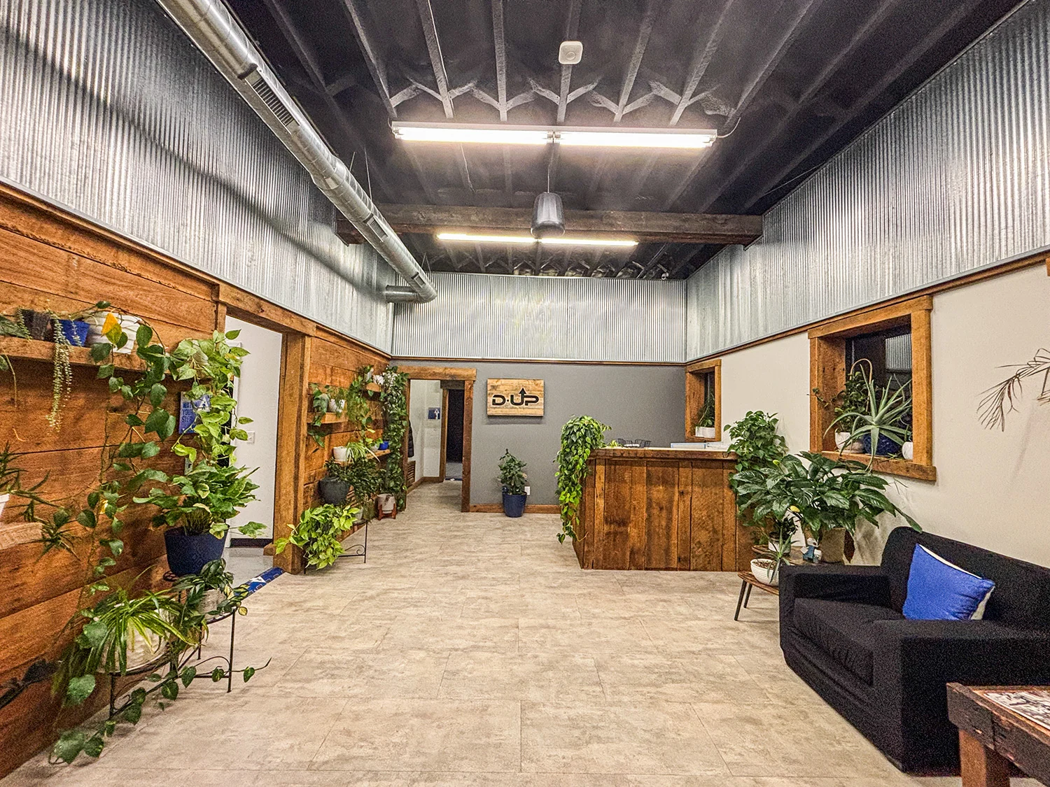 Lobby of the Digital Upgrade office in Evansville, Indiana